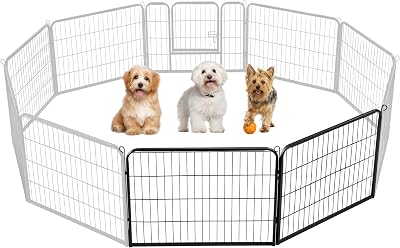 Yaheetech 4-Panel Dog Playpen Heavy Duty 60cm High, Indoor Outdoor Fence