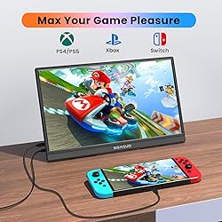 BIGASUO Portable Monitor, 15.6'' 1080P FHD