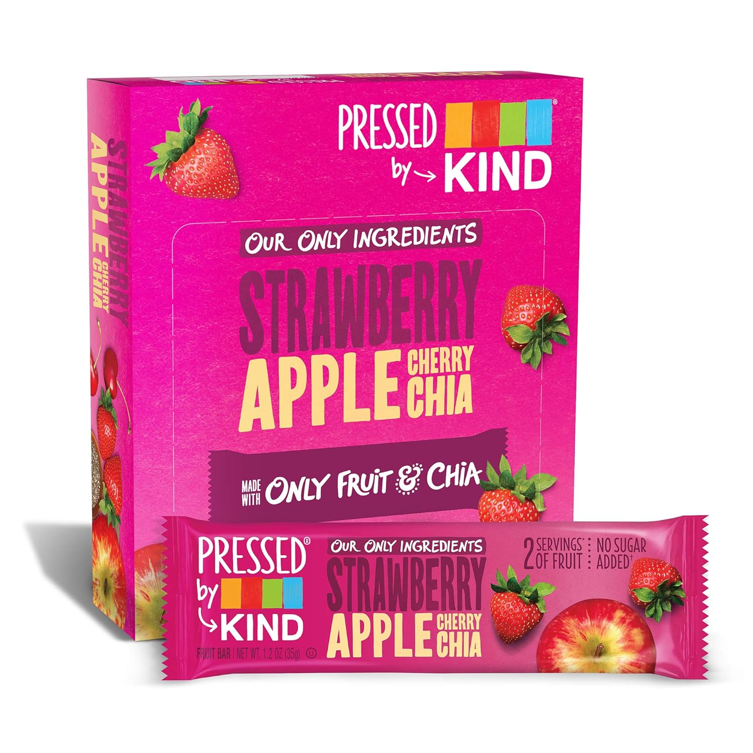 Pressed by KIND Fruit Bars, Strawberry Apple Chia, No
