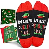 HAPPYPOP Funny Christmas Socks for Kids - Secret Santa Gifts Xmas Stocking for Boys Girls