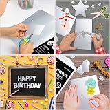 Uncle Paul A4 Silver Mirror Cardstock 25 Sheets 250gsm 92lb Craft Paper view 6