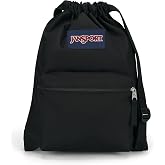 JanSport Draw Sack &ndash; Adjustable Drawstring Gym/Travel Bag, Black | Ultra-lightweight, Durable Grab-and-Go Bag for Daily Essentials