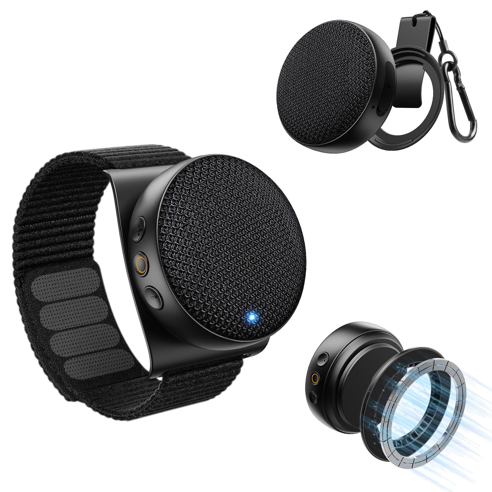 Photo 1 of ?2026 Upgraded?SUPERONE 4-in-1 Wearable Bluetooth Speaker?Hang Clip, Wrist Watch, Hang Hook & MagSafe Stand?Hi-Fi Sound TWS Portable Wireless Mini Speaker, IPX7 Waterproof for Work, Running & Outdoors