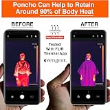 aZengear 4pc Survival Poncho Thermal Mylar Blanket Hooded Waterproof Windproof view 4