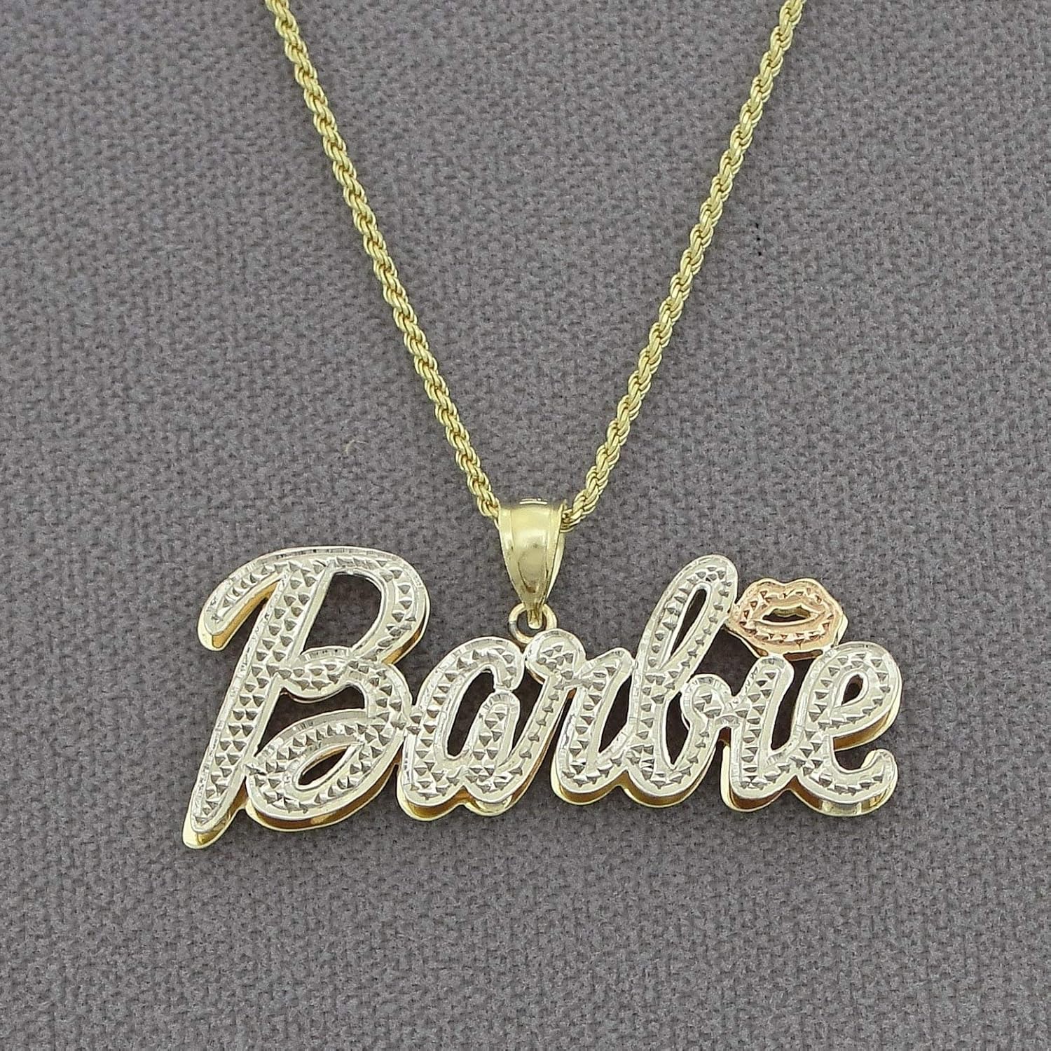 10k Yellow Gold Personalized Lips 