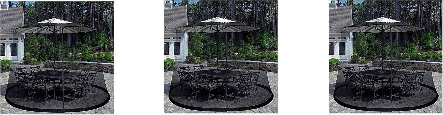 Amazon Com Pure Garden Patio Umbrella Cover Mosquito Netting Screen For Patio Table Umbrella Garden Deck Furniture Zippered Mesh Enclosure Cover By Pack Of 3 Garden Outdoor