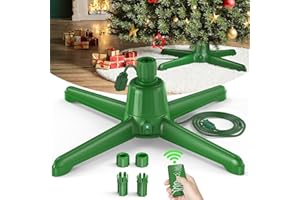 SPRINGLIFT 2025 Upgrade Rotating Christmas Tree Stand, UL Certified Adjustable Tree Stands with Remote Control for Up to 7.5ft 90lb Artificial Tree, Durable 3 Light Outputs with Up to 625 Watts of Power