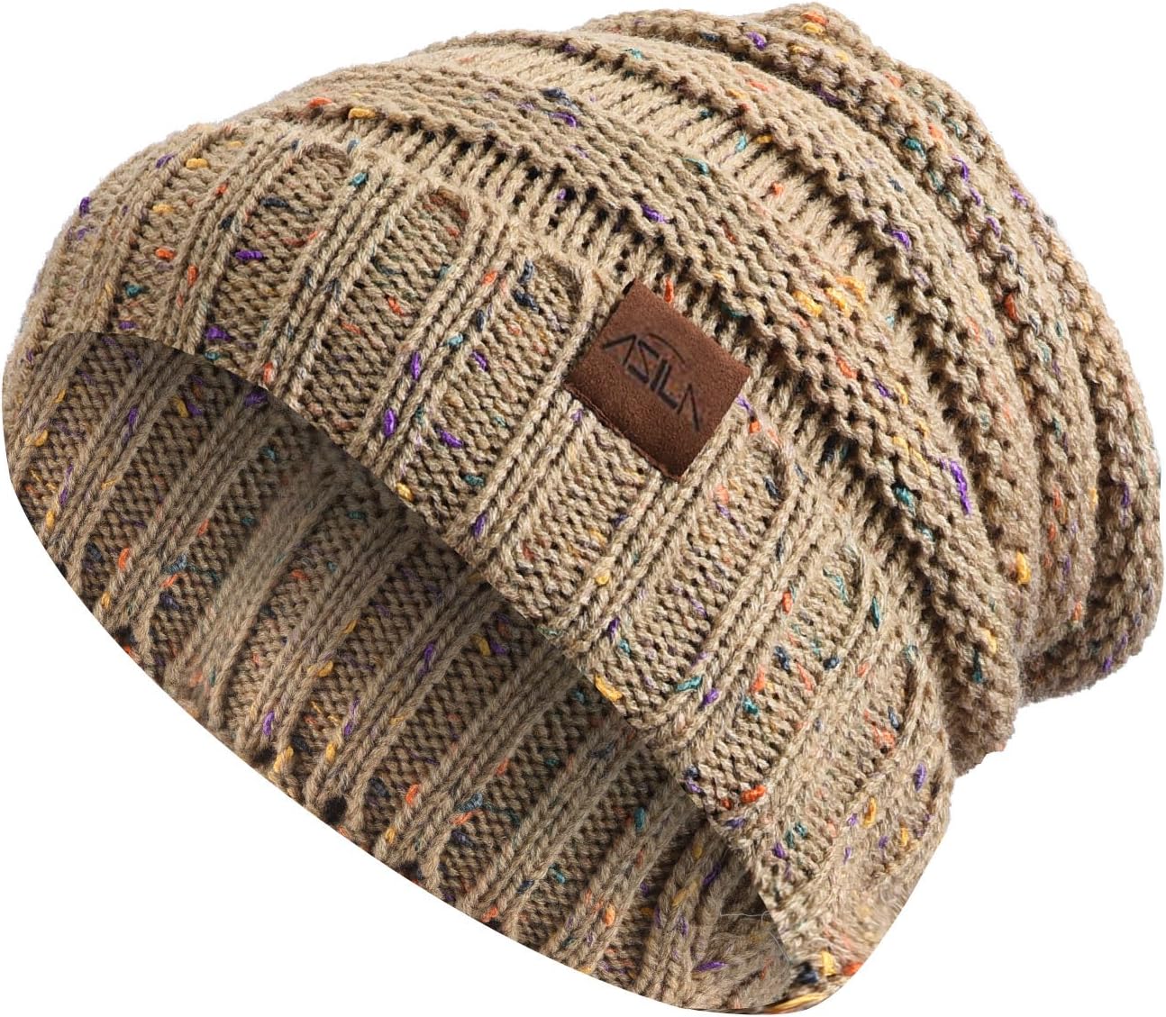 ASILA Knit Beanie Unisex Winter Warm Slouchy Wool Hat Skull Cap for Women&Men (LLBB3006)