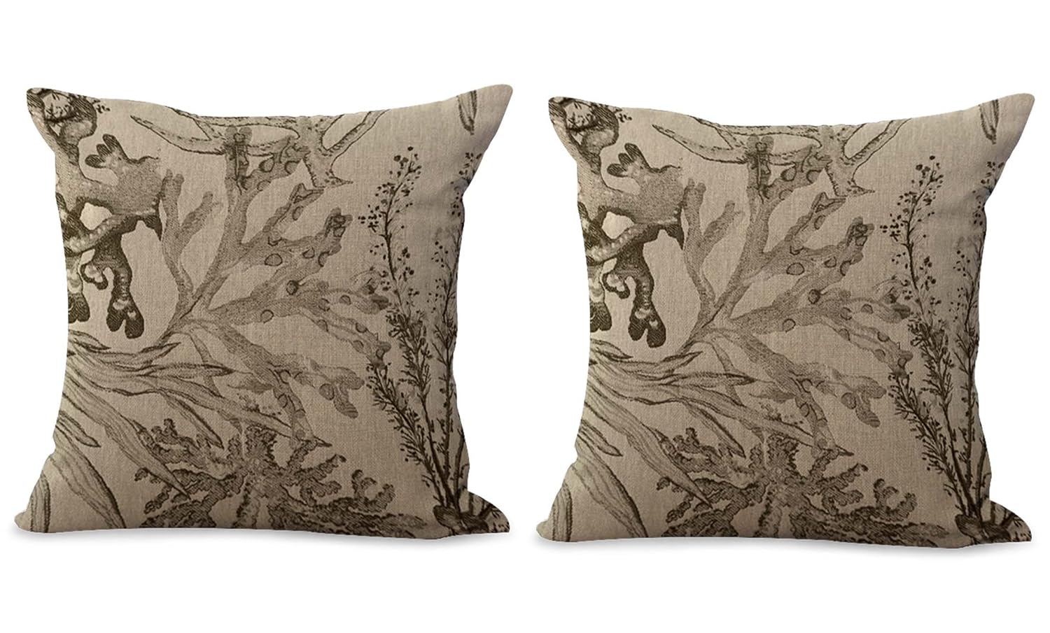 Amazon Com Set Of 2 Sealife Marine Nautical Cushion Cover Cheap