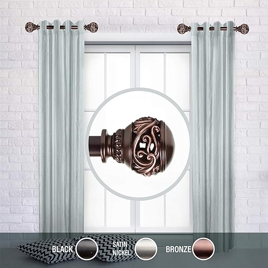 Amazon Com A F Rod Decor Leesha 1 Side Curtain Rod 12 20 Inch