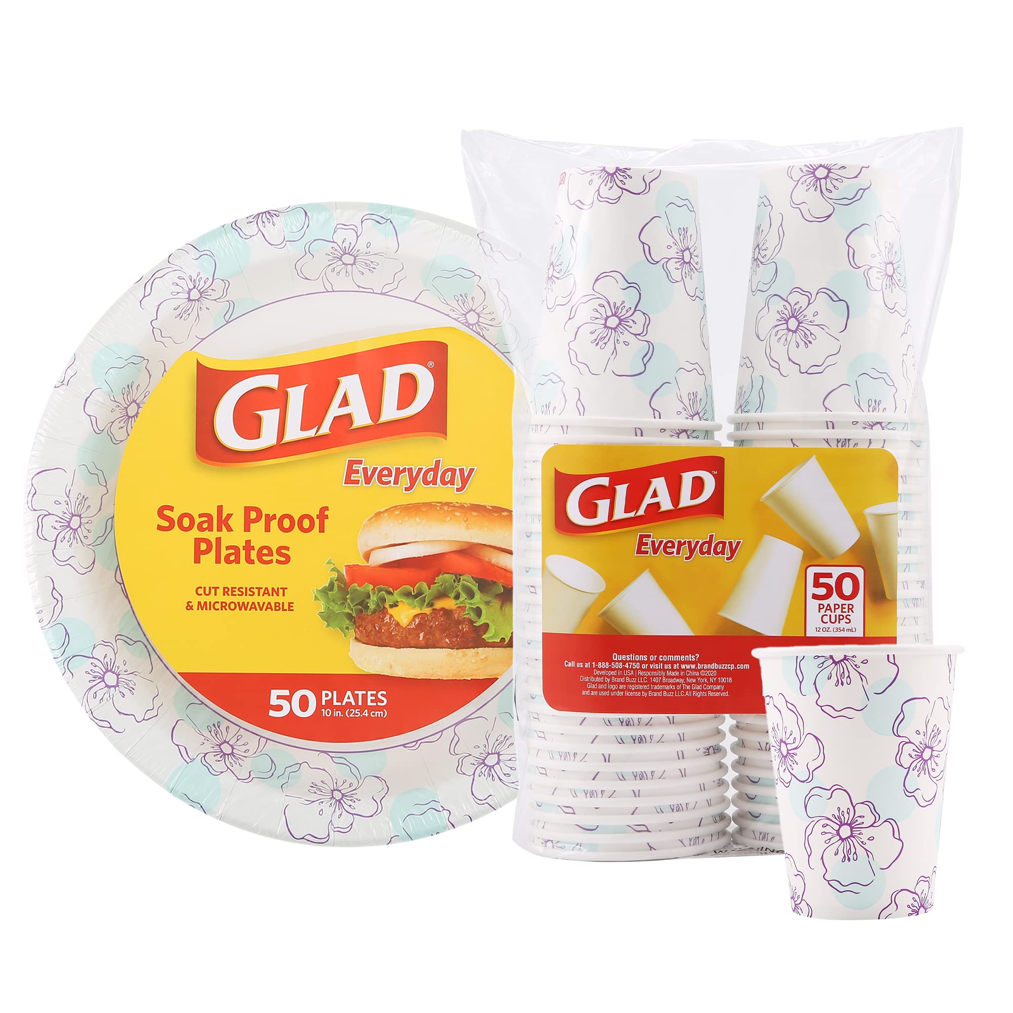 Glad Disposable Dining Supplies | Includes Paper