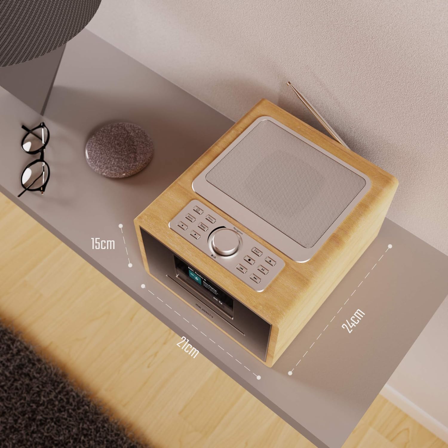 MAJORITY Homerton Radio, DAB Radio & CD Player Music System