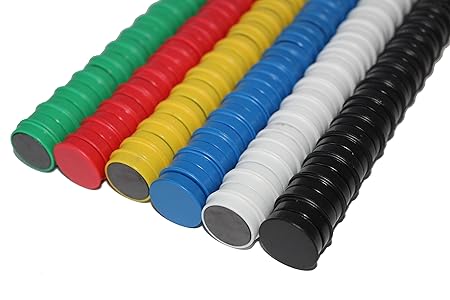 60 x Magnete, Bunt ? 24mm, Haftmagnete für Whiteboard, Kühlschrankmagnet, Magnettafel, Magnetwand, Magnet Rund
