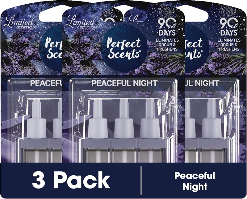 Perfect Scents 3 Scents Air Freshener Refill Compatible with 3volution Peaceful