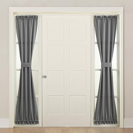 Amazon Com Sun Zero Barrow Front Door Sidelight Curtain Panel