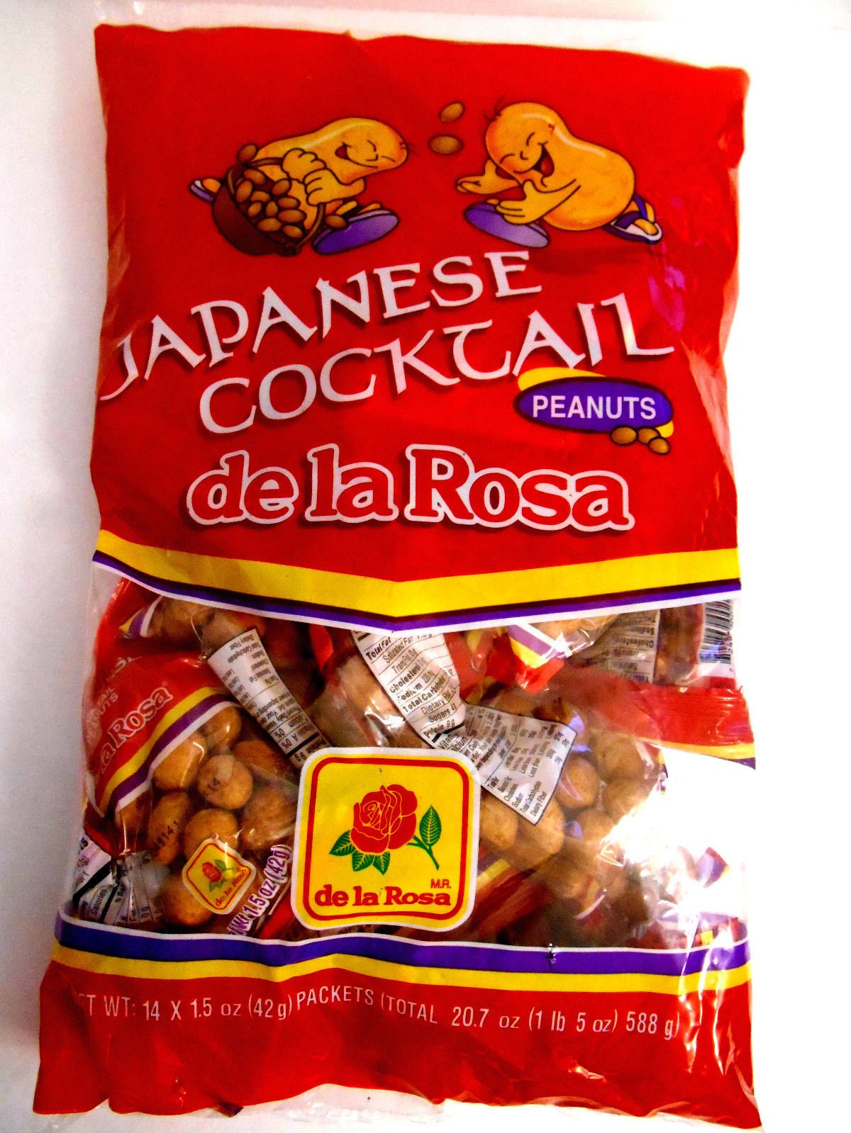 De La Rosa Cacahuate Estilo Japones Cocktail Japanese Peanuts 14 Pcs Mex Candy