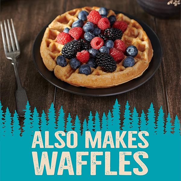 KRUSTEAZ PROTEIN PANCAKE MIX, BUTTERMILK PANCAKE MIX, 100% WHOLE GRAIN FLOUR & 15G OF PROTEIN PER SERVING, ALSO MAKES WAFFLES, JUST ADD WATER 20 OUNCE (PACK OF 2)