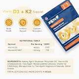 Zipvit Vitamin D3 4000 IU & Vitamin K2 MK7 100µg 365 tablets view 7