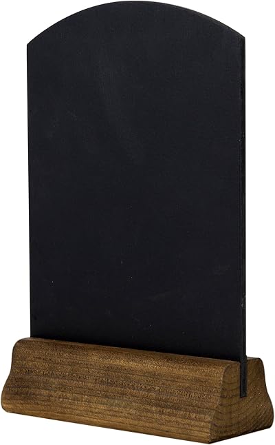 Chalkboards UK Table Top Chalkboard with Plinth Rustic Brown A5 23x15x4cm WC125F