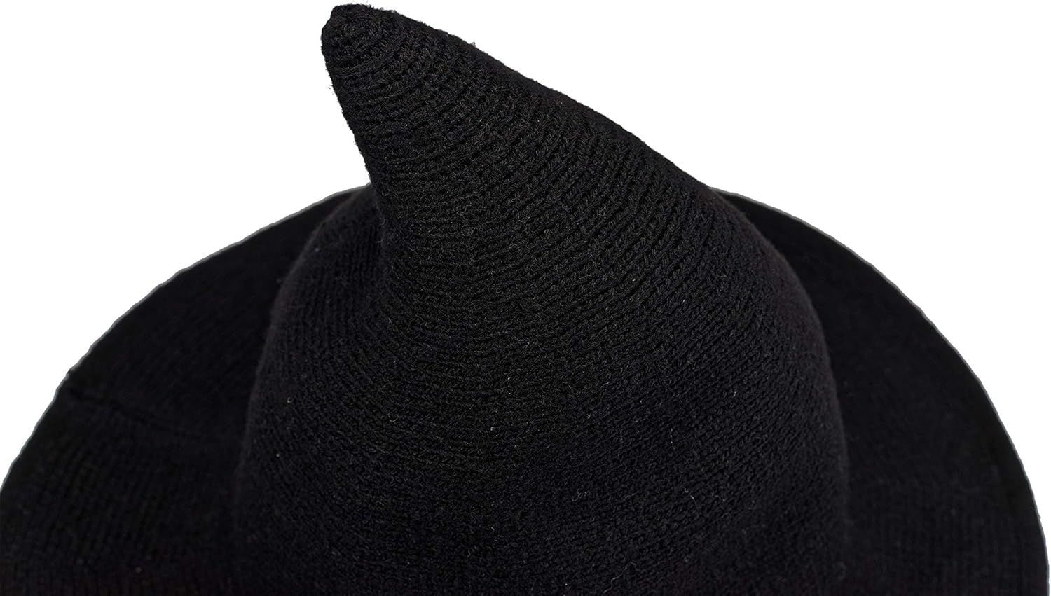 QBSM Womens Black Witch Hats Modern Knit Wool Wizard Hat Cap for Halloween Party Costume: Toys & Games