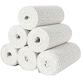 6 Pack Plaster Gauze Bandage for Hobby Craft, Each Roll 6&rdquo; x 180&rdquo; Plaster Cloth Rolls Bulk, Cloth Gauze Bandage for Masks, Scenery, Belly Cast (6 Inch x 15Ft/ 5yd)
