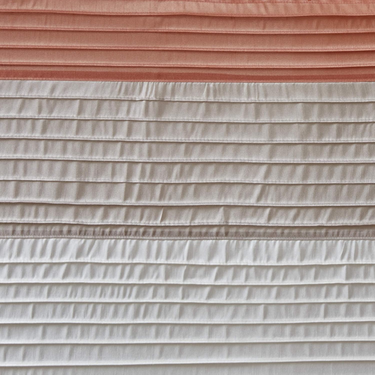 Madison Park Amherst Bathroom Shower Faux Silk Pieced Striped Modern Microfiber Bath Curtains, 72x72 Inches, Coral: Home & Kitchen