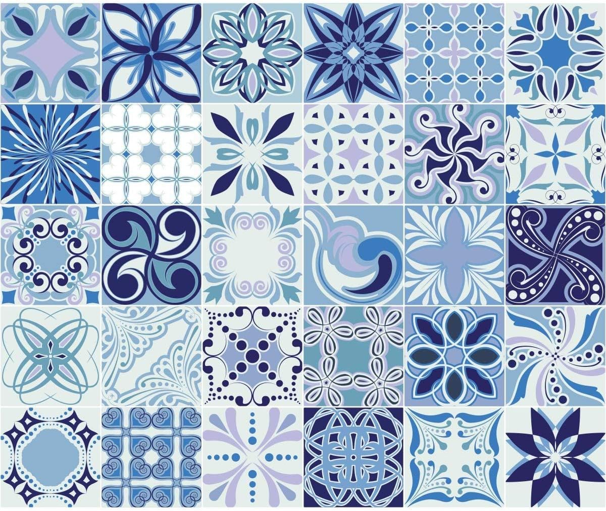 Ambiance Sticker Self-Adhesive Decorative Wall Decal Cement Tile for Bathroom and Kitchen Madère - Pack of 30 Stickers of 15 x 15 cm - Image 5