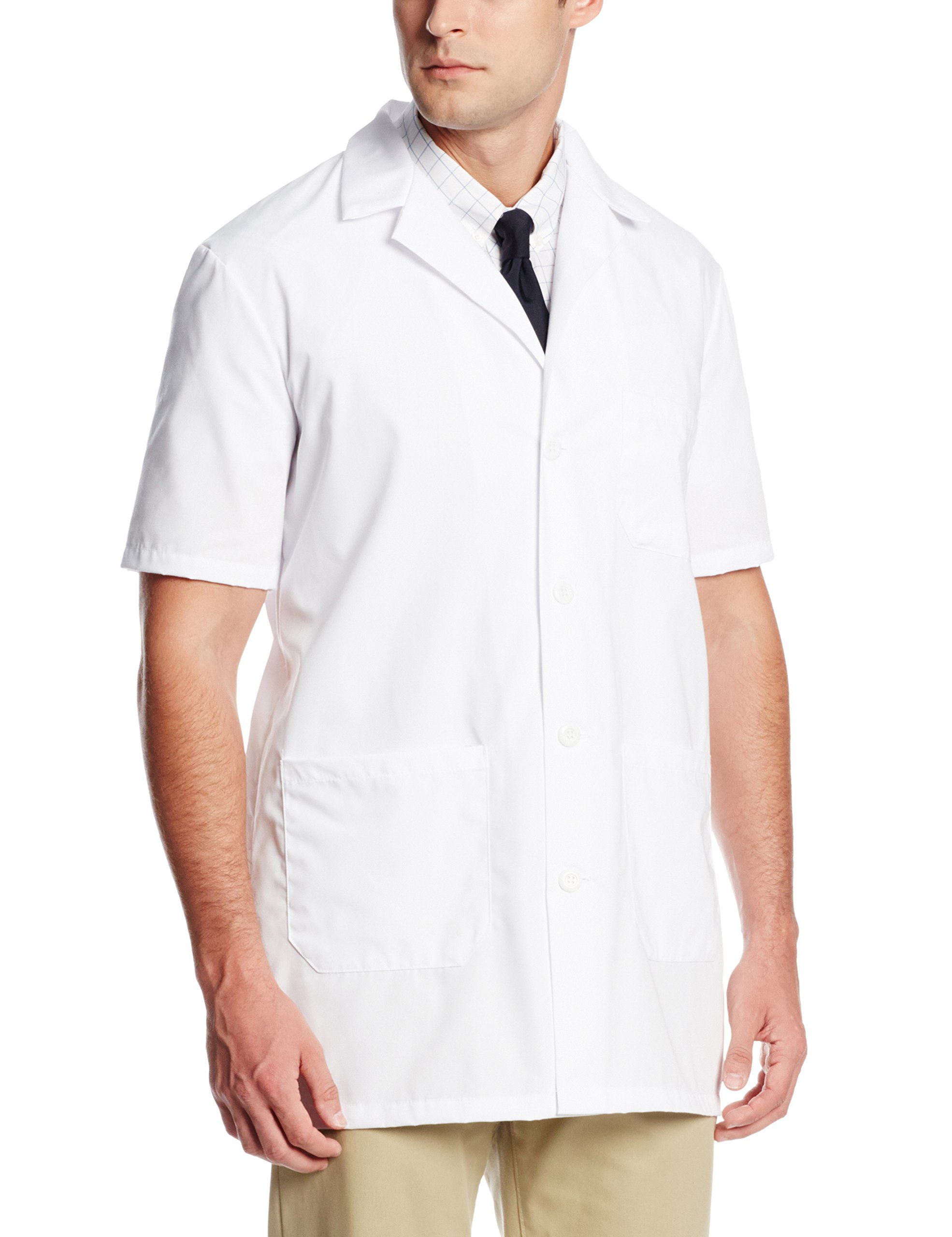 Worklon 3409 Polyester/Cotton Unisex Short Sleeve Pharmacy Lab Coat