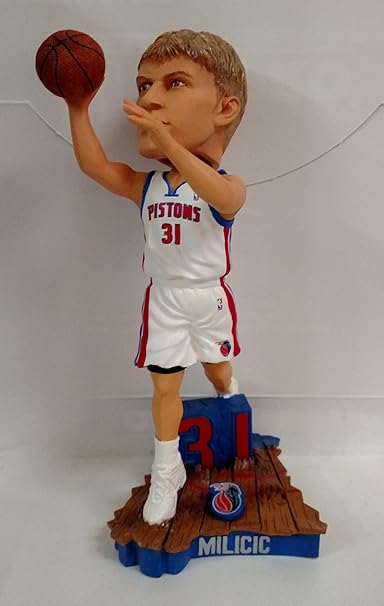Amazon Co Jp Nba Detroit Pistonsダーコ ミリチッチ 31 Bobbleheadホワイトjersey スポーツ アウトドア