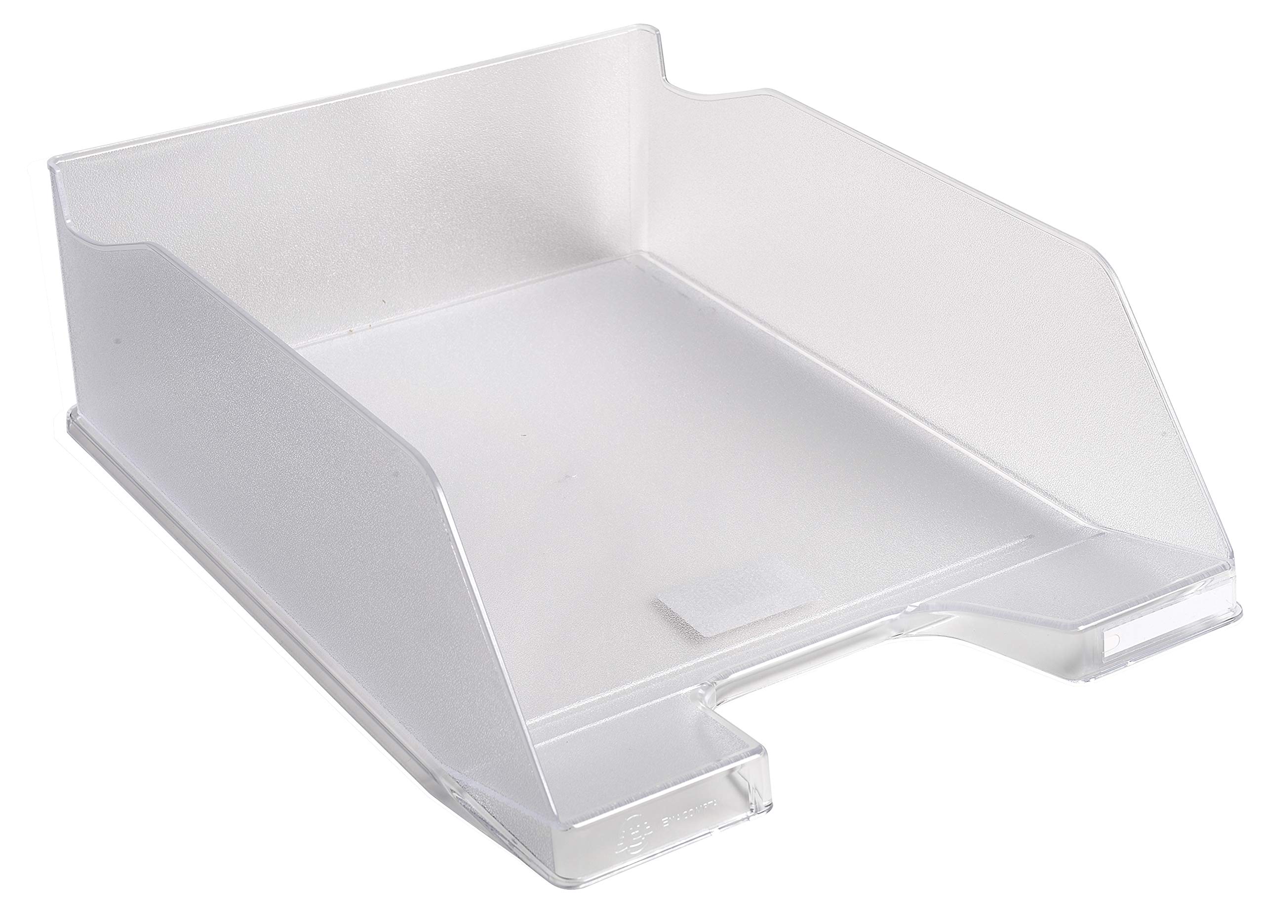 Exacompta - Ref 11523D - Office Letter Tray Combo Maxi - 347 x 255 x 103mm in Size, Suitable for A4 Documents, Stackable With Others, Holds Approx. 750 Sheets - Clear (Pack of 4)