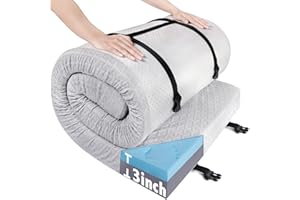 COLDWIND Memory Foam Camping Mattress Pad 3 Inch Thick, Portable Sleeping Pad with Waterproof Cover, Portable Roll Up Cot Mattress Pad Floor Mat for Travel Truck Bed Tent, 72"×24"×3", Gray