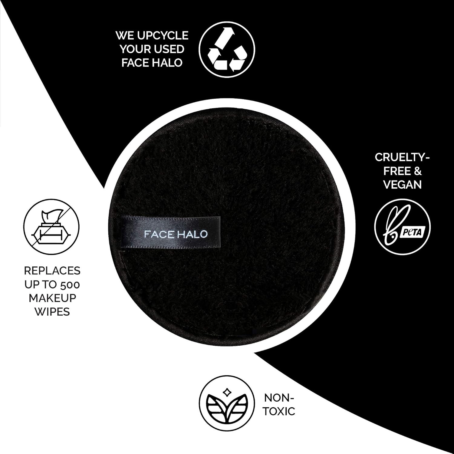 Face Halo | Reusable Makeup Remover Pads, Round Makeup Remover Pads for Heavy Makeup & Masks - Microfiber Makeup Remover Wipes for Mascara, Eye Shadow, Foundation (PRO - 3 Pack) : Beauty