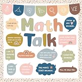 43Pcs Math Talk Bulletin Board Decorations Set, Boho Educational Bulletin Boards for Math Classroom Back to School Elementary Middle School Wall Decor Teacher Must Haves