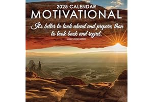 ROCHLI 2025 Motivational - 12" x 12" Square Hanging Wall Planner Plastic Free