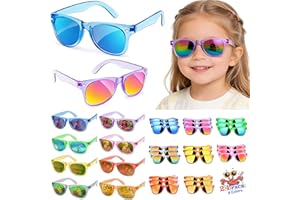 Kids Sunglasses Bulk Party Favors, Neon Polarized UV400 Protection for Boys Girls Ages 3-8, Goodie Bags Stuffers for Birthday