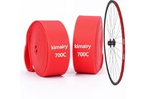 KIMAIRY 2 Pack Bicycle Rim Liner Strip Tape, Red, High-Strength Protection Tape Inner Tubes for Bike Wheels