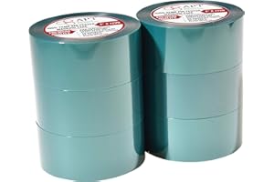 APT ADVANCED POLYMER TAPE APT,2 Mil Polyester Tape with Silicone Adhesive, PET Tape, high Temperature Tape, 3.5 mil Thickness, Powder Coating, E-Coating (6, 2" x 72Yds)
