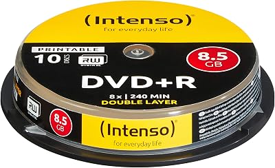 Intenso 4381142 DVD+R 8x Dual Layer Printable 10 Pack Spindle