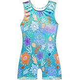 Wanyoo Gymnastics Leotards for Girls Shiny Toddler Biketard Unitard Dinosaur Shiny Rainbow Unicorn One Piece Tumbling Outfits