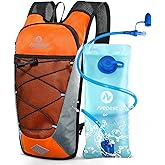 Nepest Hydration Backpack with 2L Water Bladder for Cycling, Water Backpack for Hiking Running, Lightweight Hydration Pack , Grey