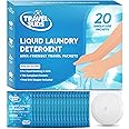 TravelSuds Laundry Detergent Packets (20 Pack) | Travel Detergent for Hand Washing in Sink, Includes Free Sink Stopper