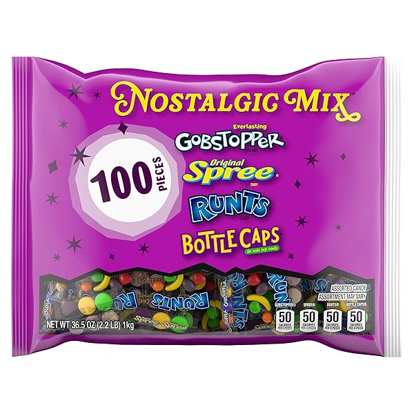 WONKA GOBSTOPPERS, SPREE, RUNTS, BOTTLECAPS, NOSTALGIC CANDY ASSORTMENT,...