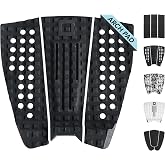 Surf Squared 3-Piece Traction Pad - Arch, Flat, or Front - Maximum Grip, Super Strong 3M Adhesive - Fits All Surfboards: Shortboard, Fish, Longboard, SUP, Skimboard - Stomp or Deck Pad