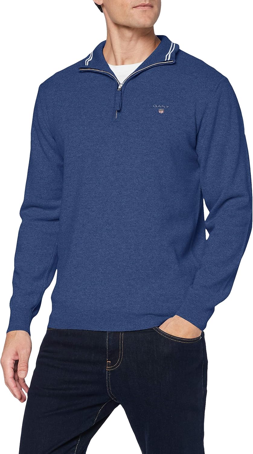GANT Men's Superfine Lambswool Half Zip Pullover Sweater Amazon.co.uk