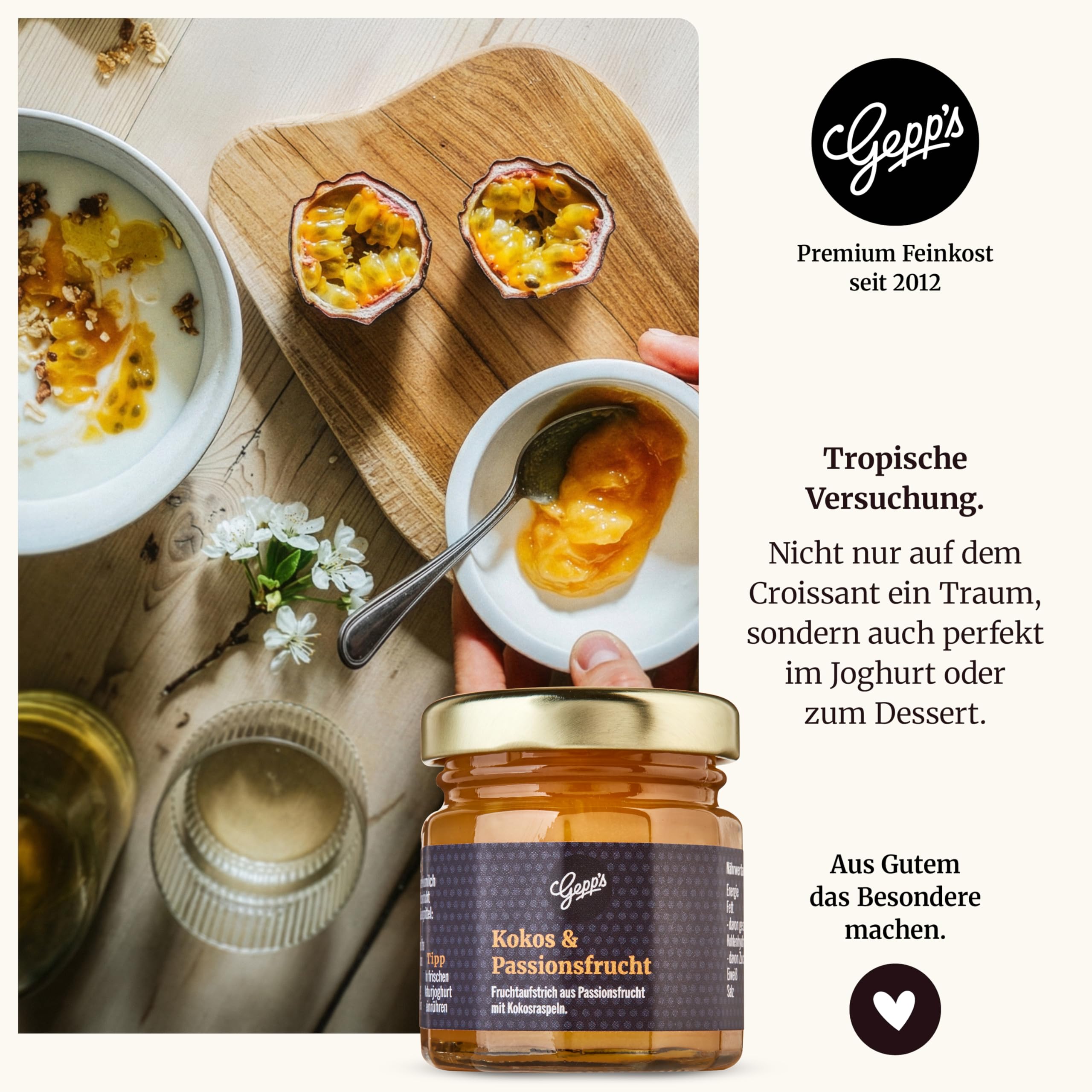 Gepp's Feinkost Frühstück Marmeladen Set I Mini Konfitüren in verschiedenen Geschmacksrichtungen I Geschenk mit Spezialitäten wie Mango Ingwer Erdbeer & Champagner Fruchtaufstrich 3