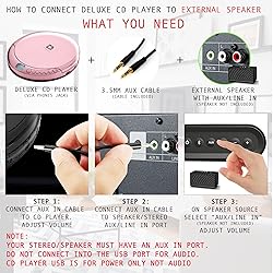 Deluxe Products CD Player Portable with 60 Second