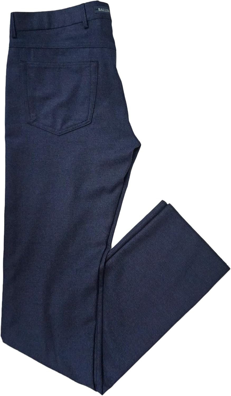 Ballin Navy Blue Comfort Eze Saxony Textured Wool Jeans Style