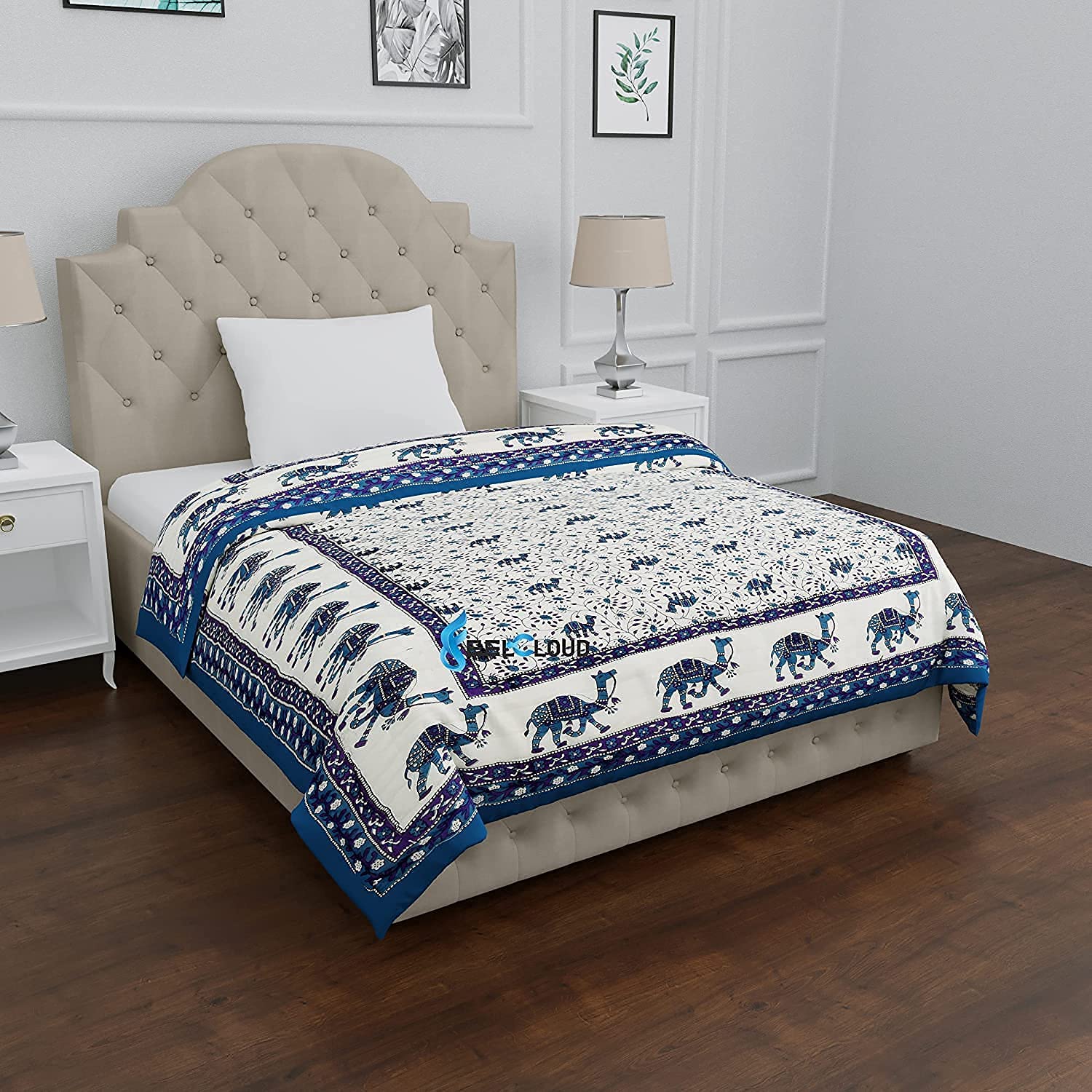 Buy FEELRAX Indian Handmade Rajasthani Traditional Bed Cover Cotton