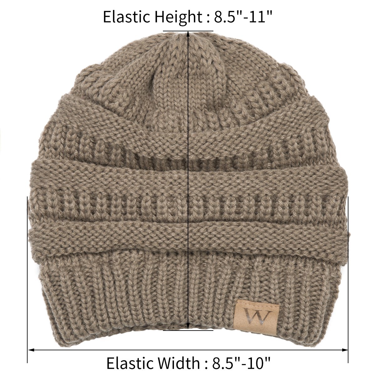 EVRFELAN Winter Warm Knitted Infinity Scarf and Beanie Hat Set ( Chocolate)