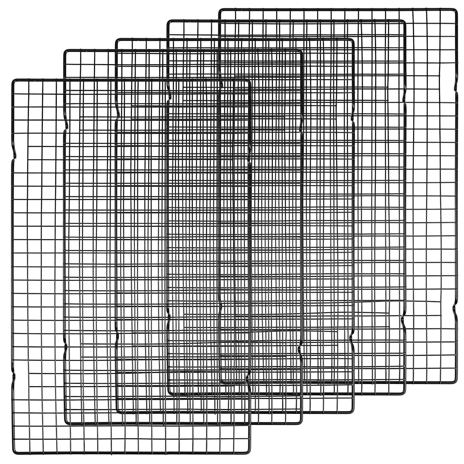 Photo 1 of 5PCS Black Stainless Steel Cooling Racks for Baking, Cooking, Roasting, and Grilling, Baking Rack Oven Safe & Dishwasher Safe Heavy Duty Wire Rack Set(15.74" x 9.84")